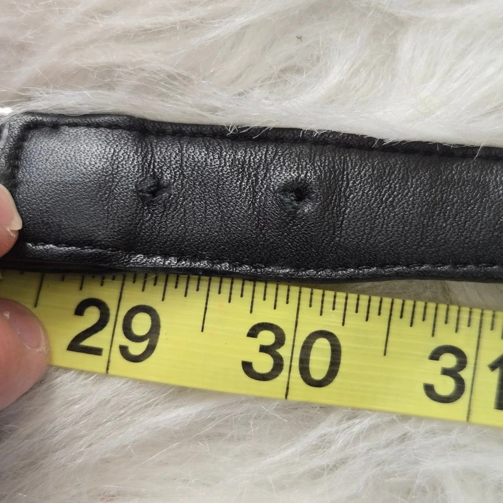 Brighton Q3903 Womens Belt 34 Black Croc Leopard Zebra Calf Hair Western Silver